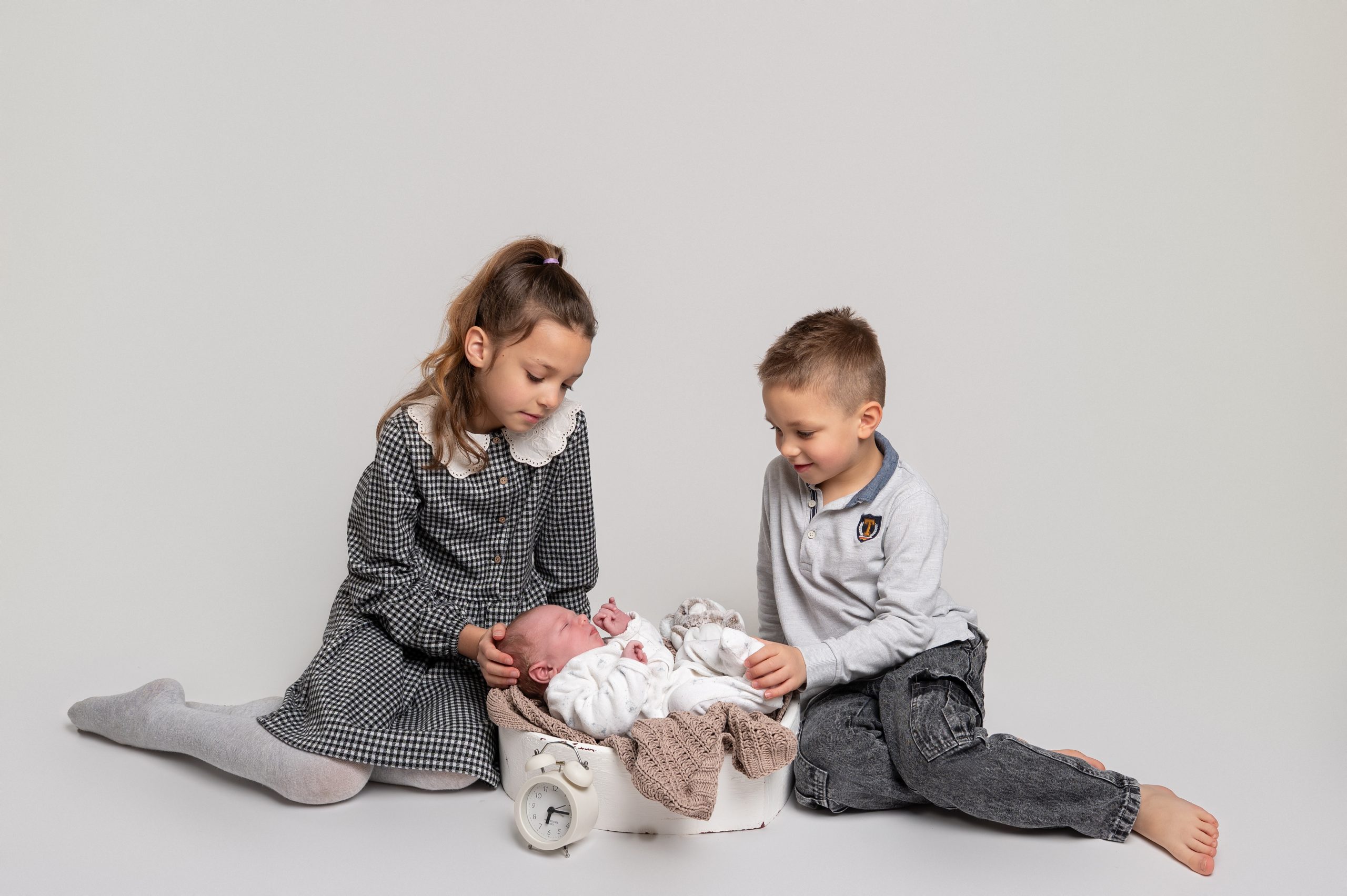 Papa et bébé, photo de naissance au nord de Nantes