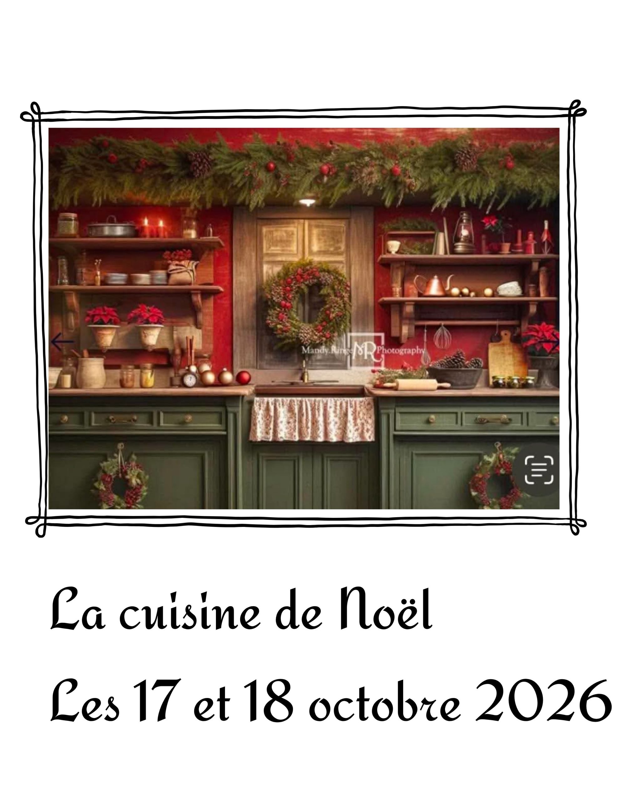 Mini séance Noël Nantes, photo de famille dans un décor de fêtes au studio de Ligné